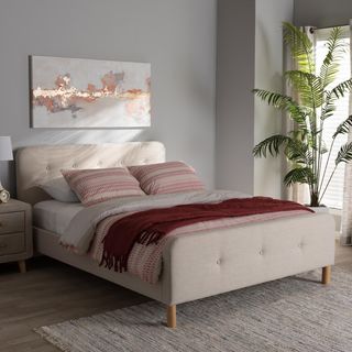 Samson Mid-Century Upholstered Platform Bed