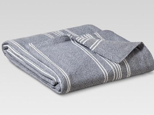 Yarn Dye Stripe Ringspun Cotton Blanket - Threshold™
