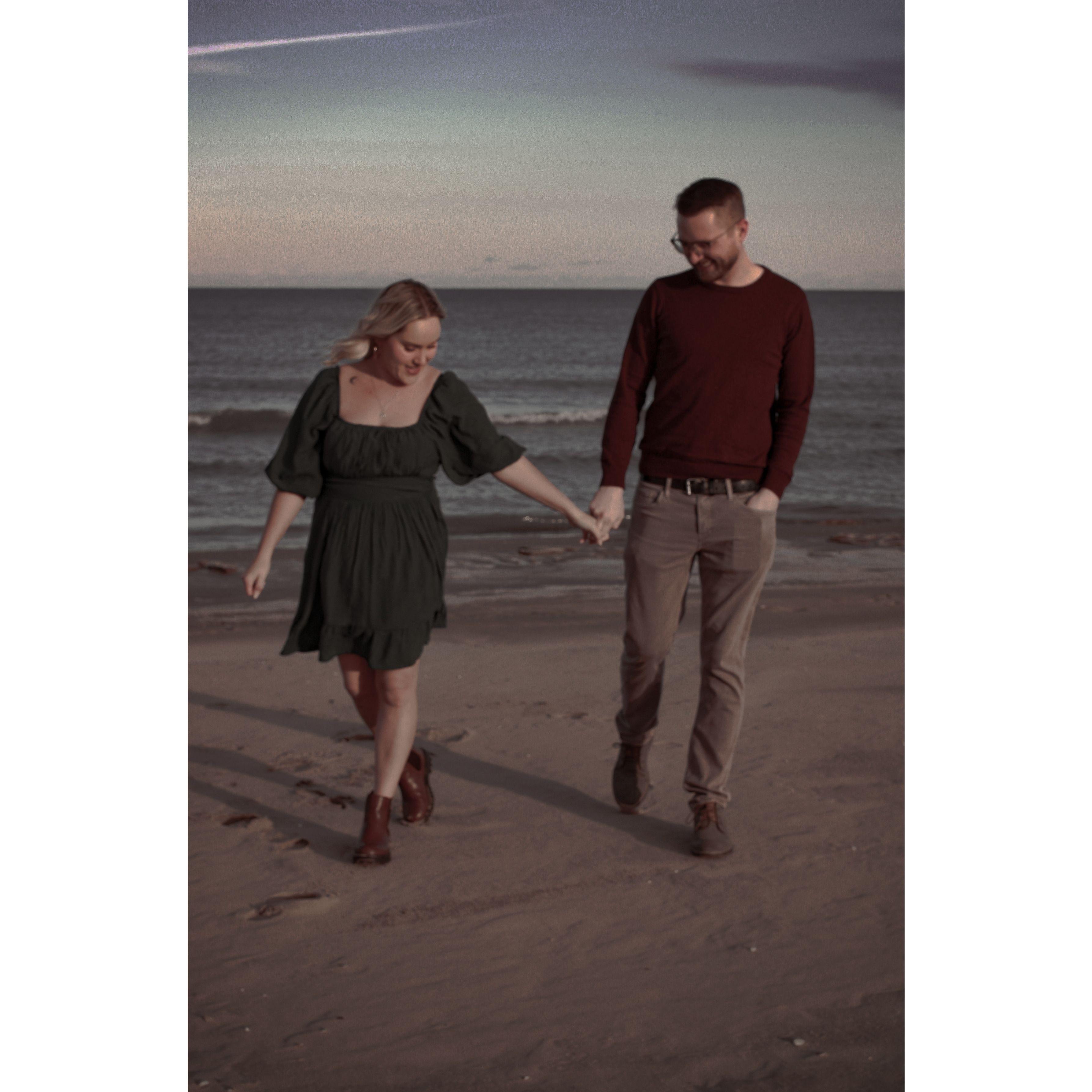 Engagement photo taken in Racine, WI by Taylor Olsen & edited by Ash. November 2022