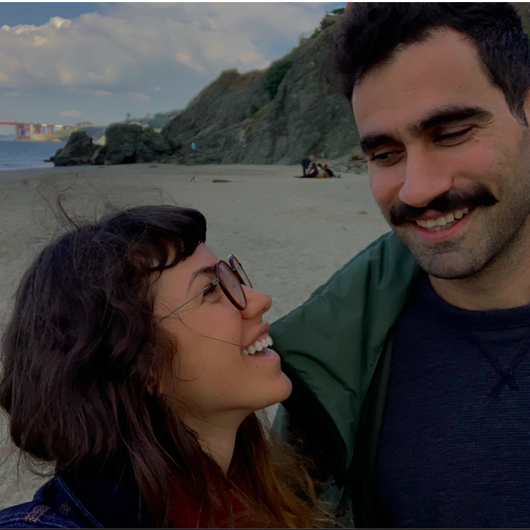 Cropped behind my head is...the GOLDEN GATE BRIDGE