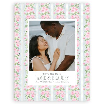 Pink Wedding Digital Save the Date - Rosa Photo
