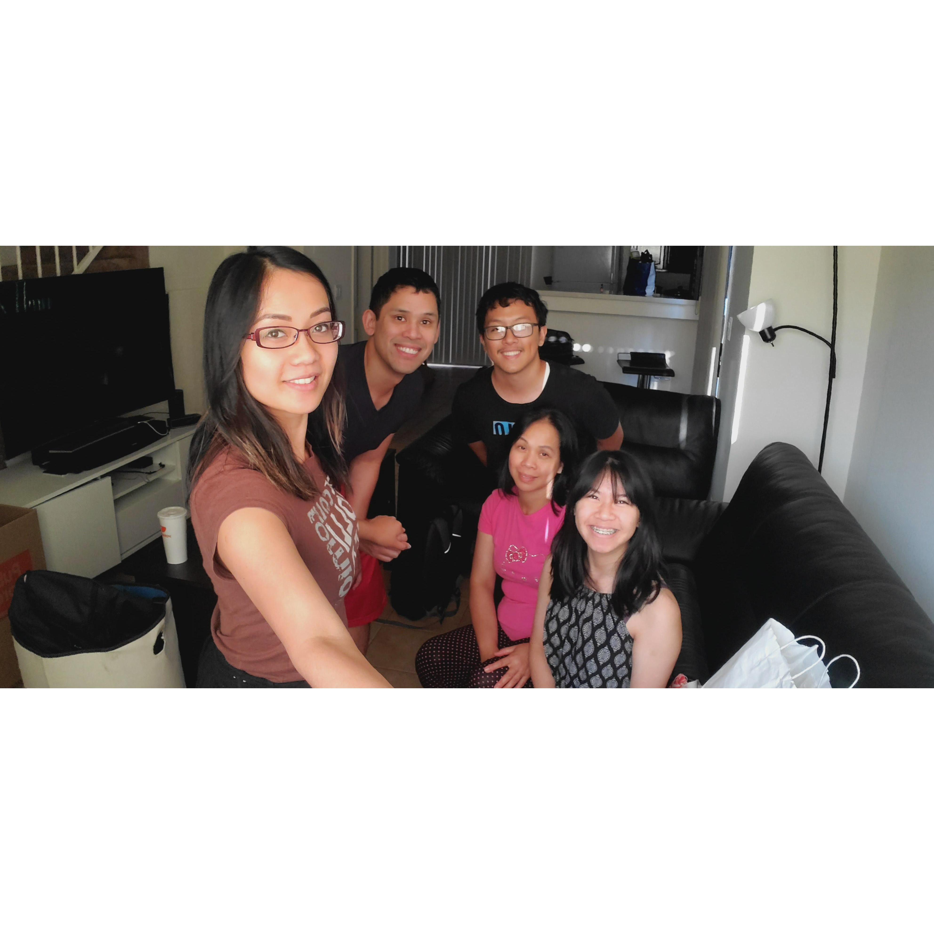 The day we moved in together. Thank you for your support in helping us move.