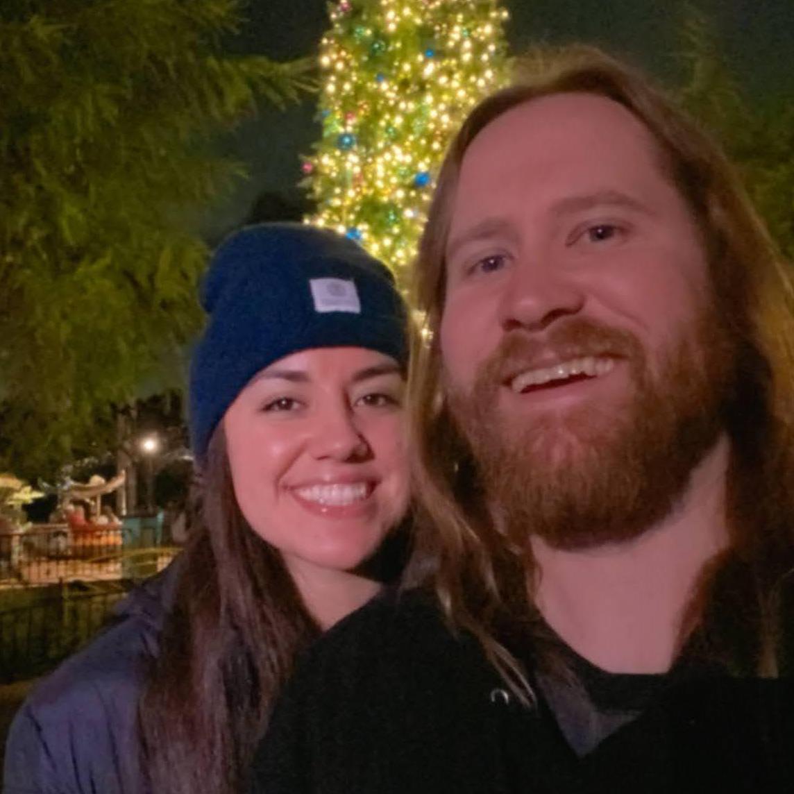 Our first New Year's Eve together! This was taken just before our first kiss at midnight.