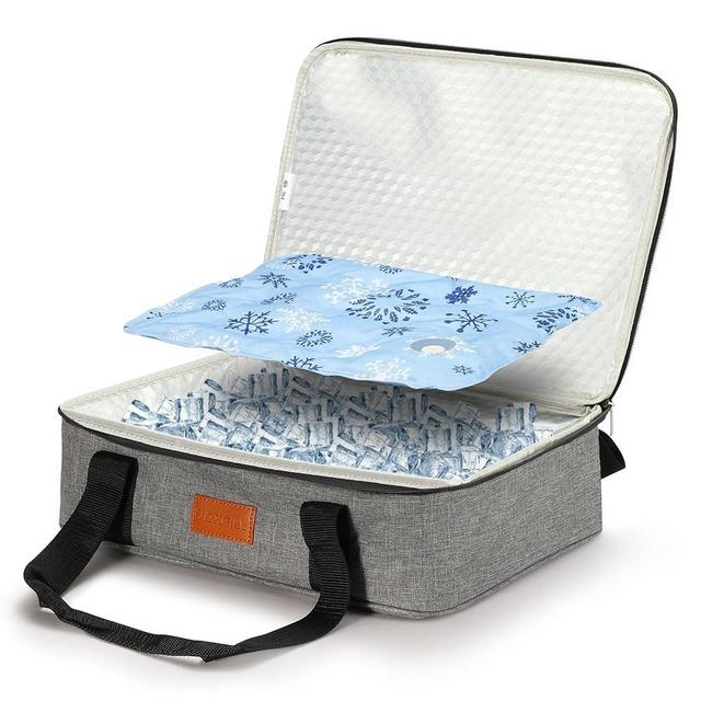 Uoxfill Casserole Carrier with Cooler,Lunch Bag Insulated Thermal Casserole Carrier for Hot or Cold Food,Tote Bag for Potluck Cookouts Parties Picnic, Lasagna Lugger,Fits 9"x13"