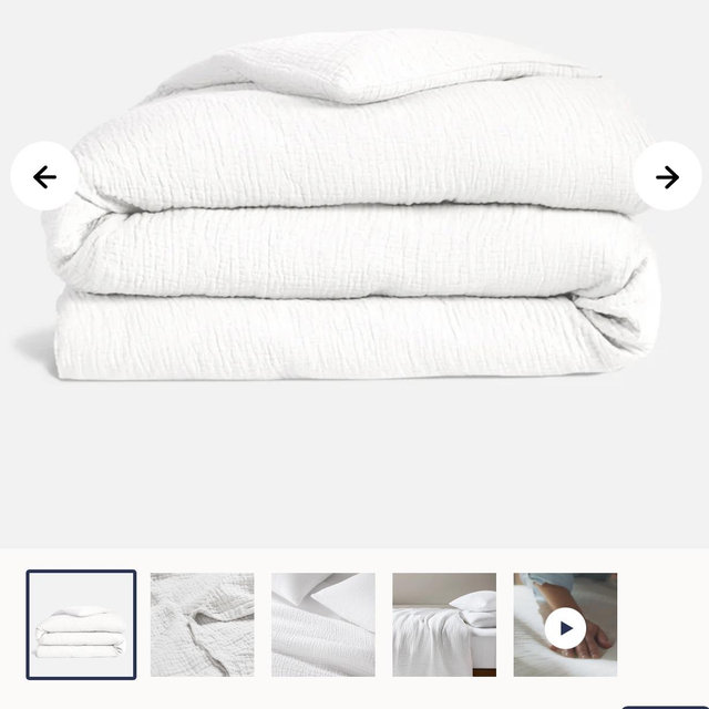 Airweave Crinkle Cotton Duvet Cover- King Size