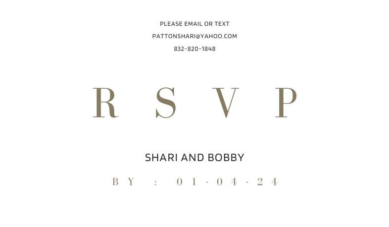 The Wedding Website of Shari Minor and Bobby Madison
