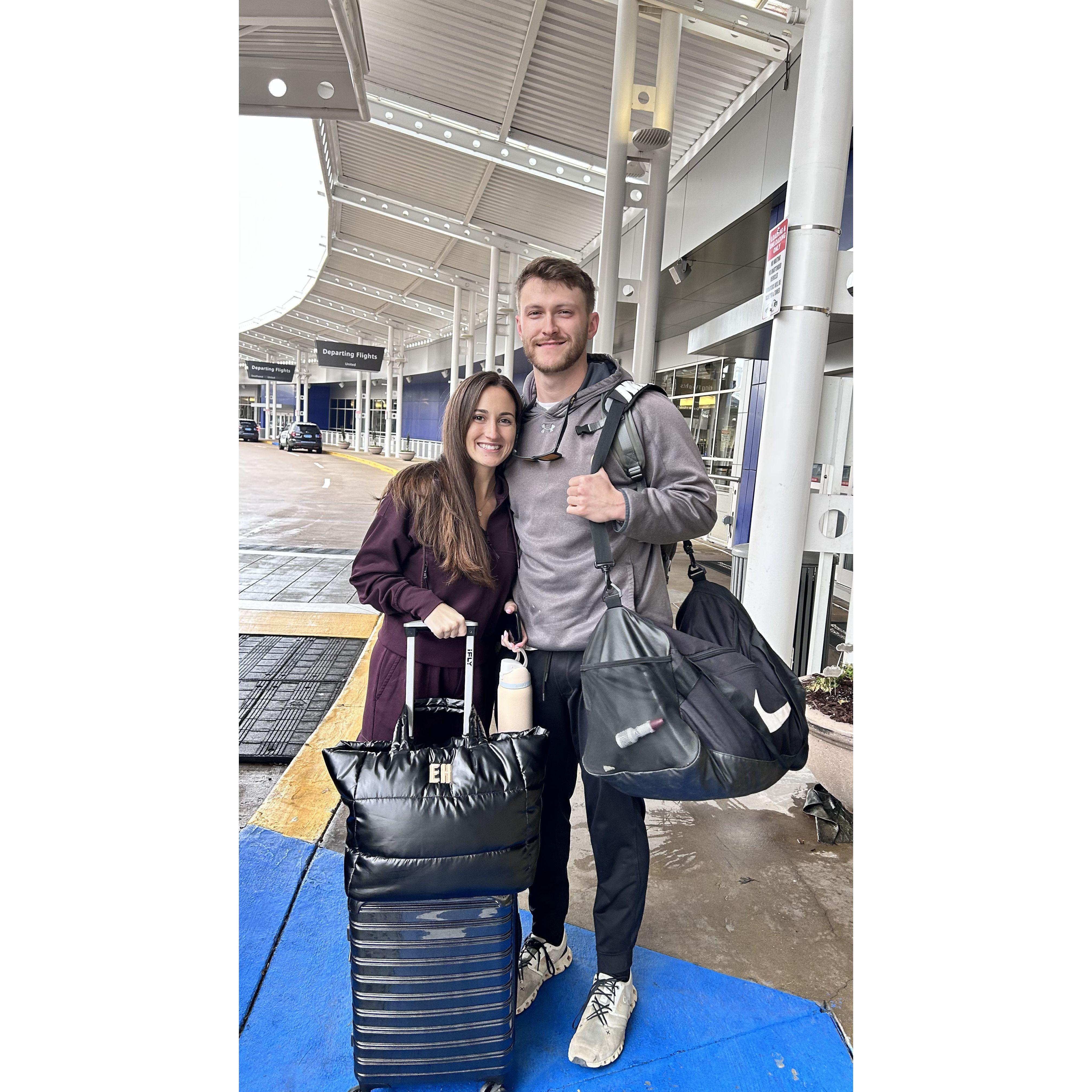 Our first airplane trip together!