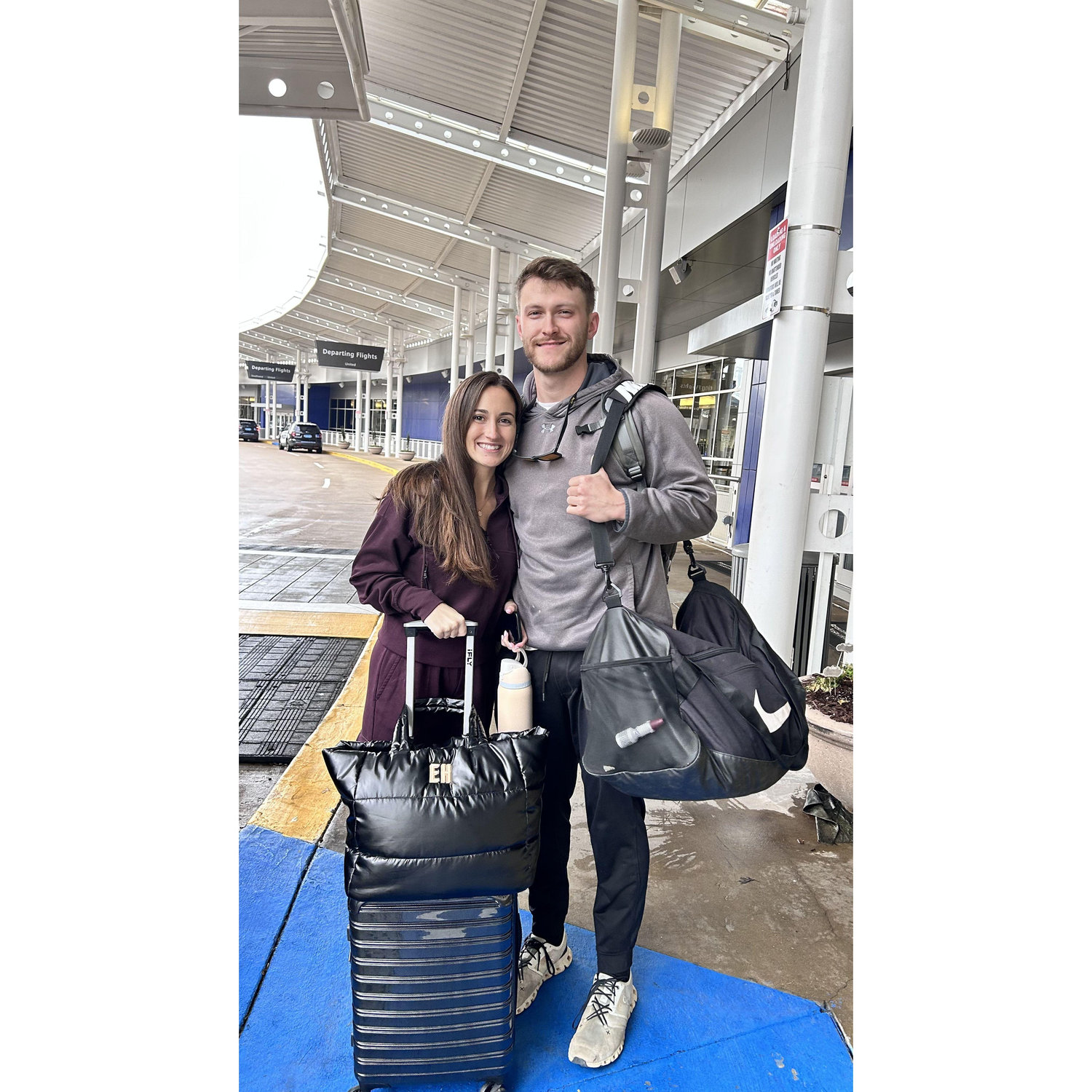 Our first airplane trip together!