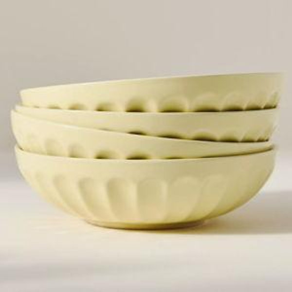 The Latte Stoneware Pasta Bowls, Set of 4: Amelie Edition