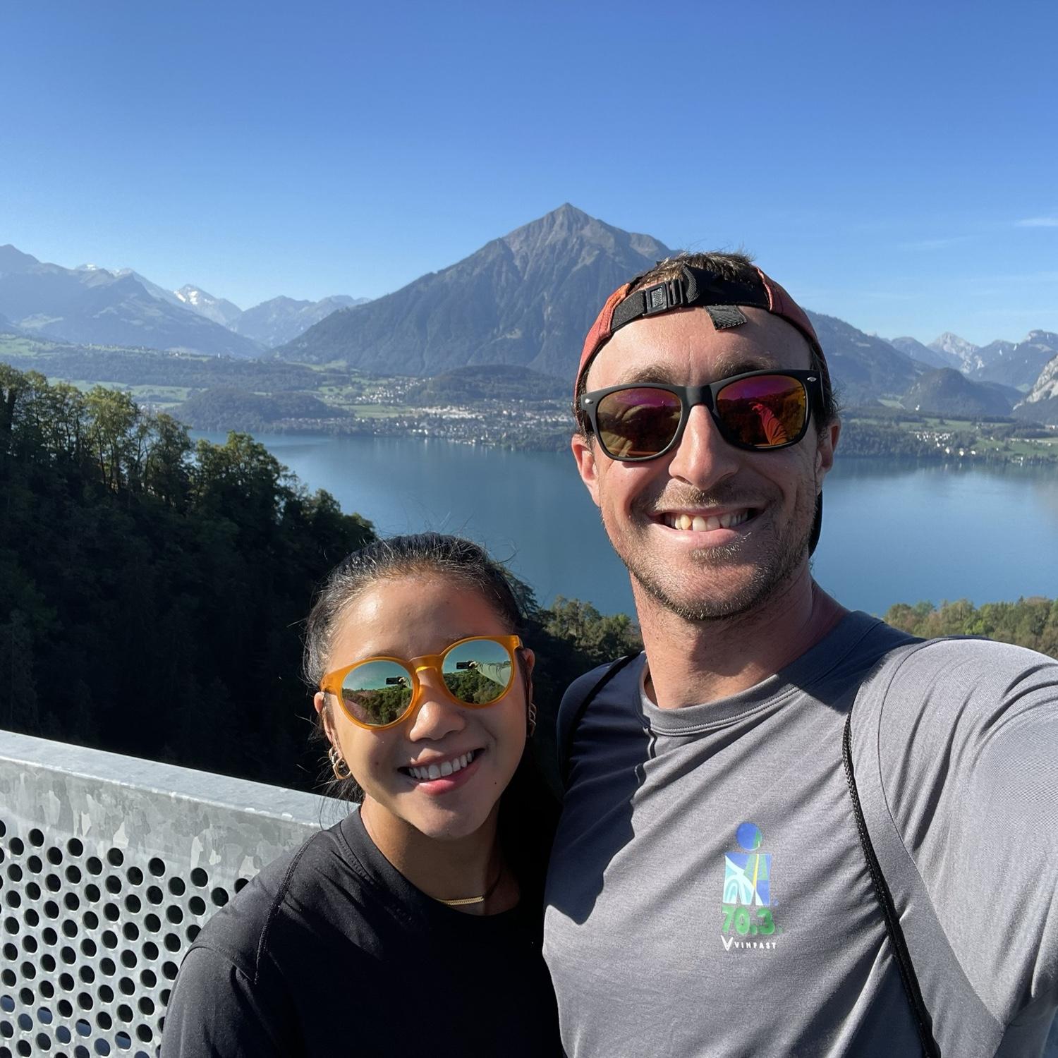 On a bridge in Switzerland!