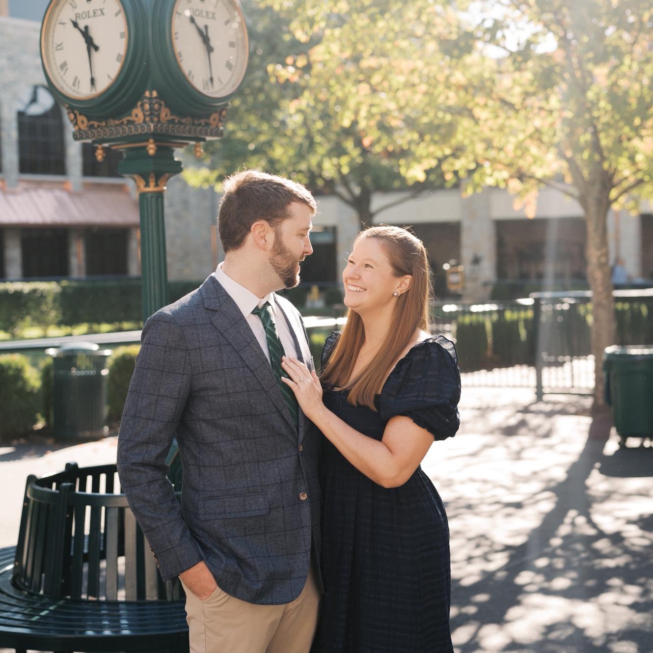 Engagement at Keeneland in Lexington. John's dad, aunt, and uncle were there too. This location was also special because Kelly's grandparents use to visit Keeneland frequently too. October 17, 2025