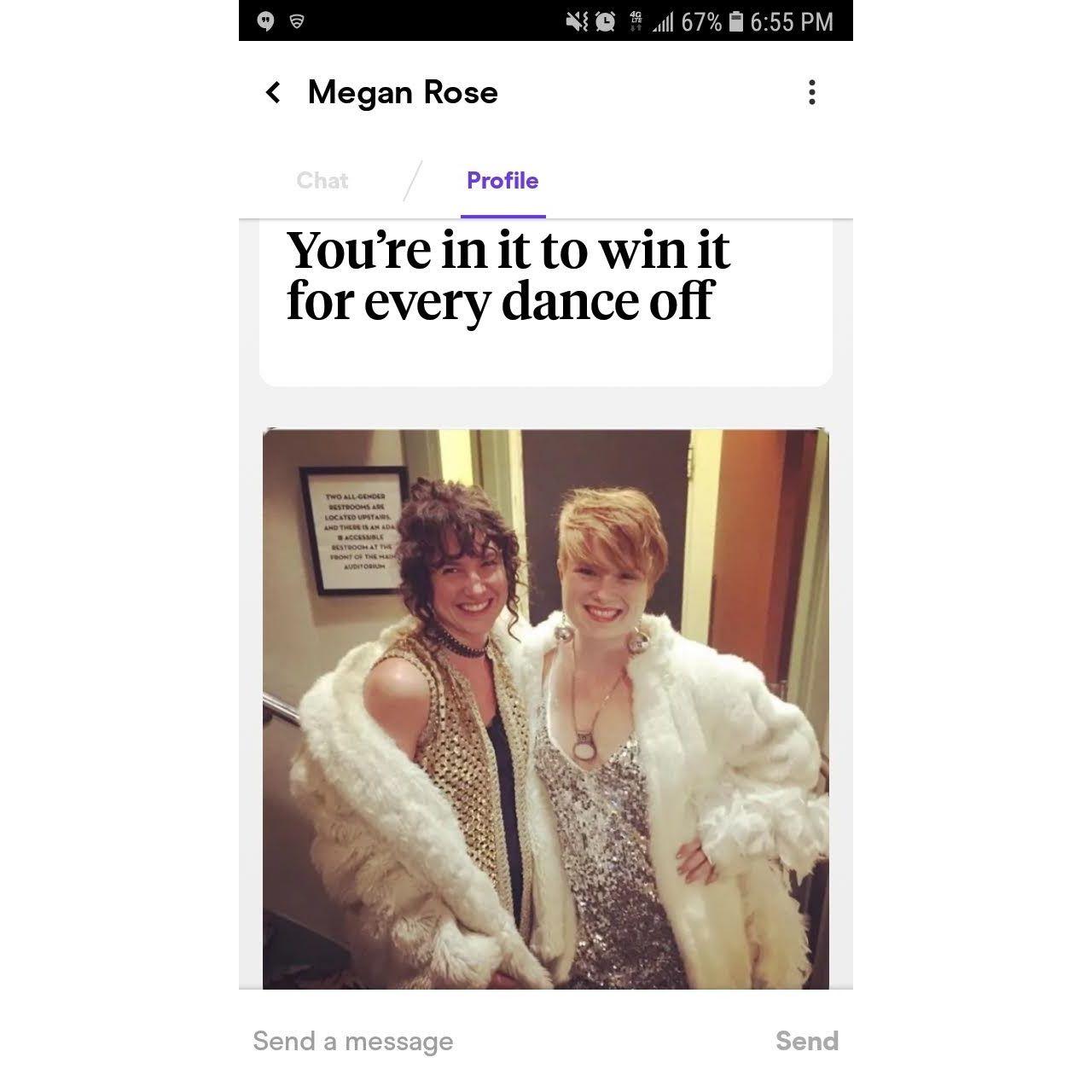 Megan's dating profile prompt that Mike first commented on