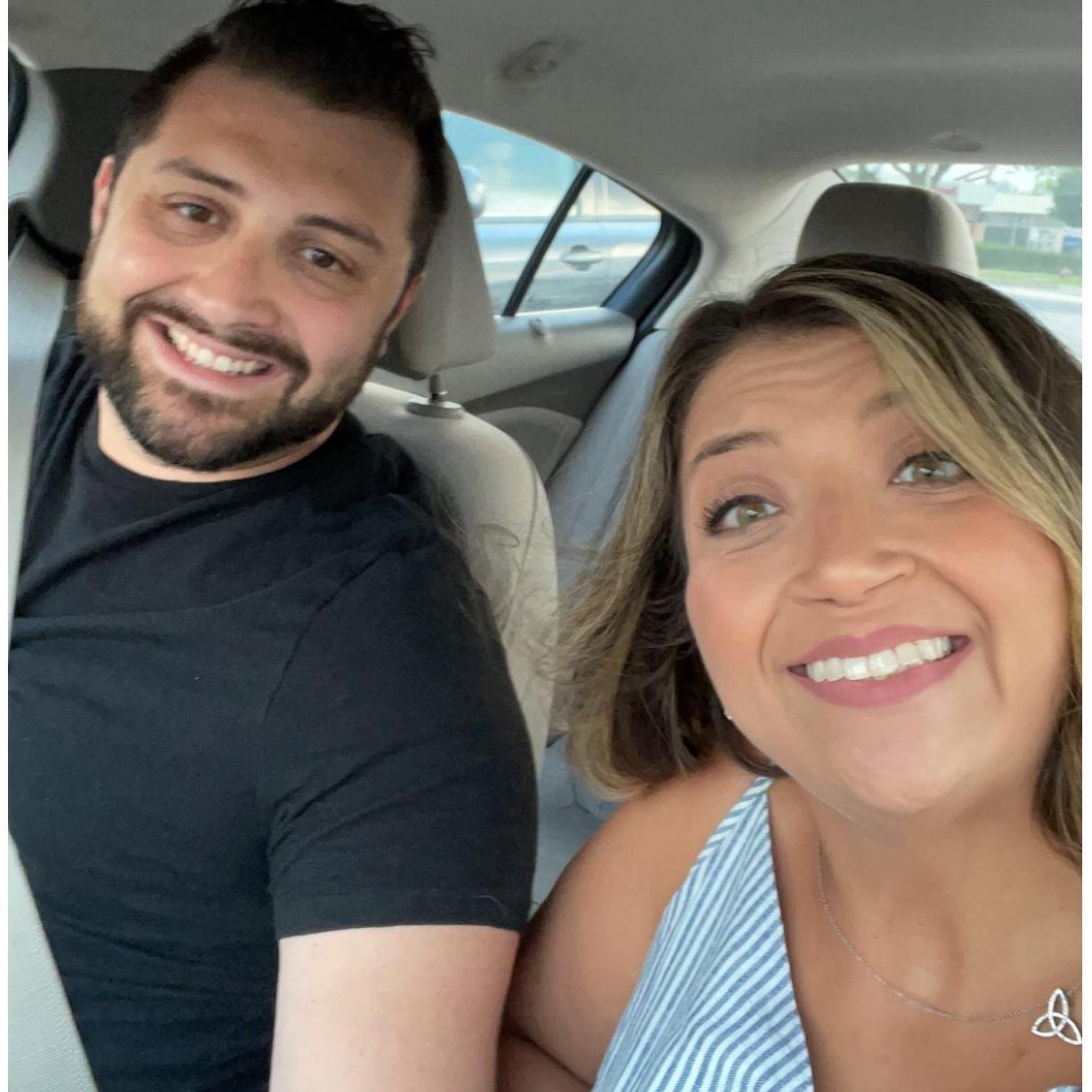 First date night selfie (that we can recall) post-engagement! July 2022.