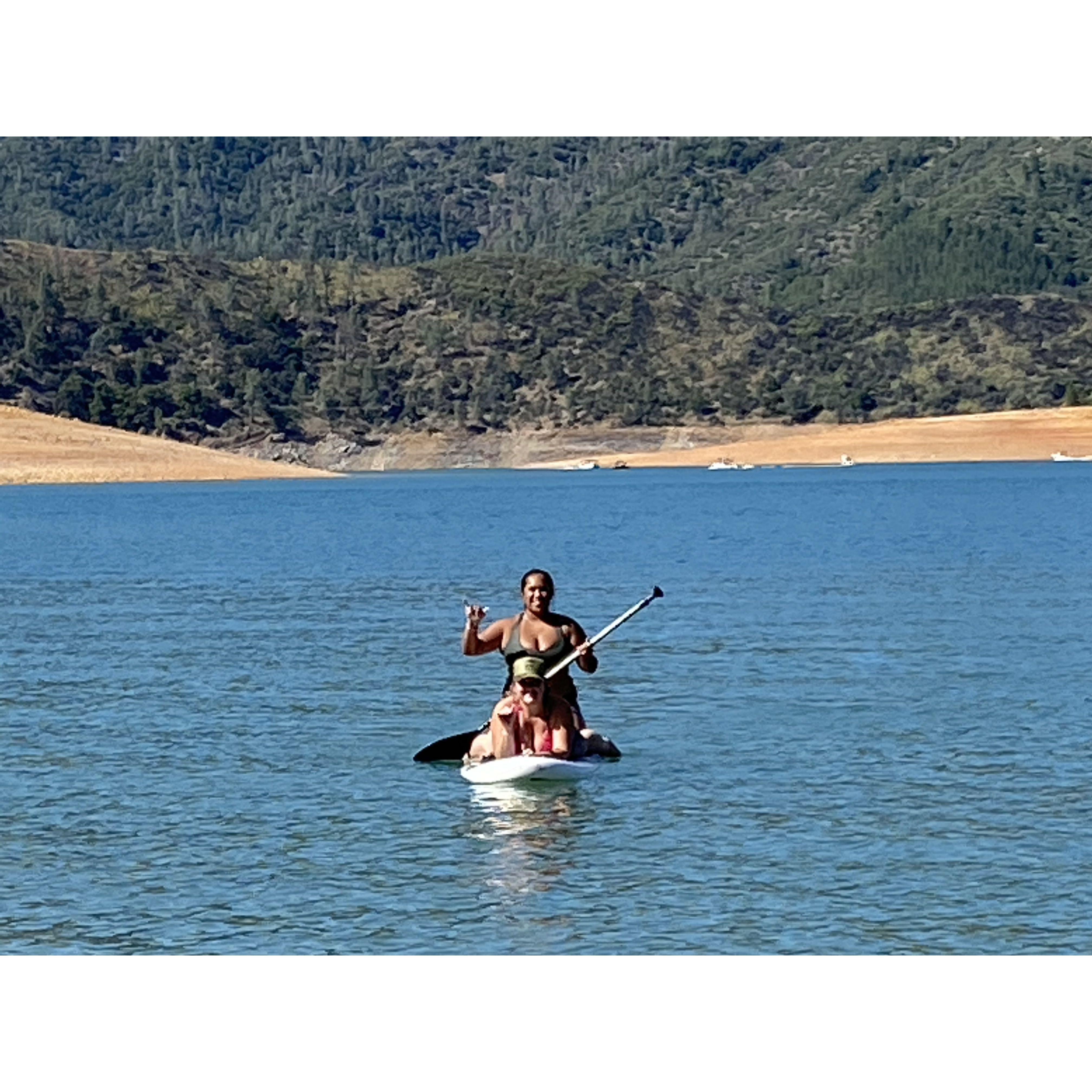Covid trip to Cali to spend time on the Lake with Lindsey's parents. Paddle boarding on Shasta Lake.