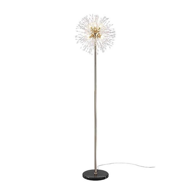 Nordic Dandelion Crystal Floor Lamp, Living Room Bedroom, Gold