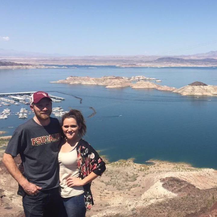 This picture is of us in Nevada outside of Lake Mead in September 2017; it was the first time I had ever flown so it was a special trip for us for many reasons. We spent a long weekend with some great friends and have memories to last a lifetime!