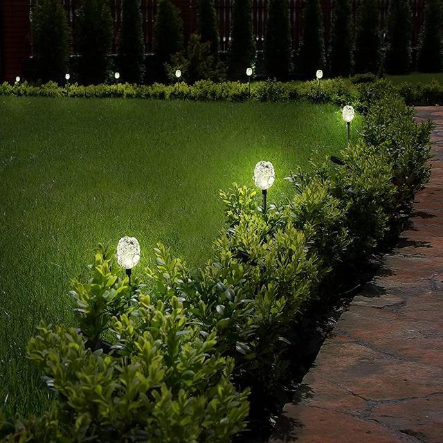 Solar Lights Outdoor Garden,Anzid 2 Pack Solar Garden Lights Outdoor Decorative Led Solar Powered Waterproof Garden Decor for Backyard Fence Lawn Patio Pathway