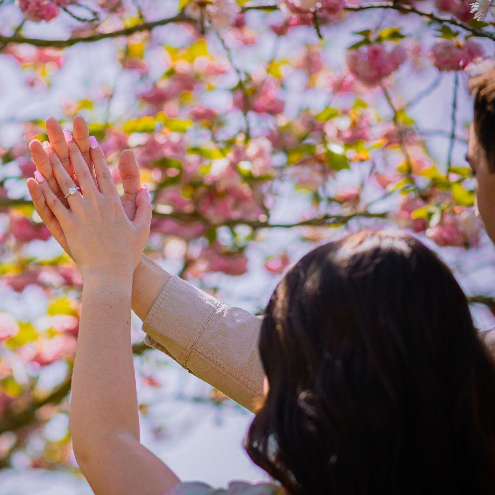 Our Engagement Photo Shoot by the Pink Tree! ~5.1.23