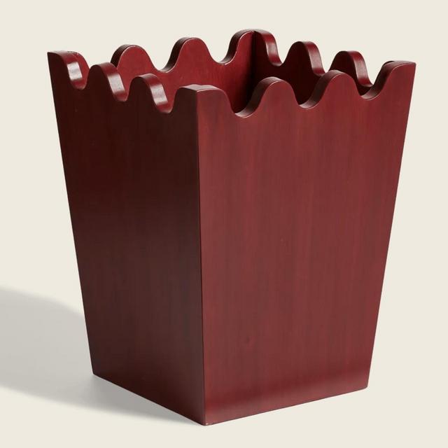 Talasa Wastepaper Bin - Brushed Red