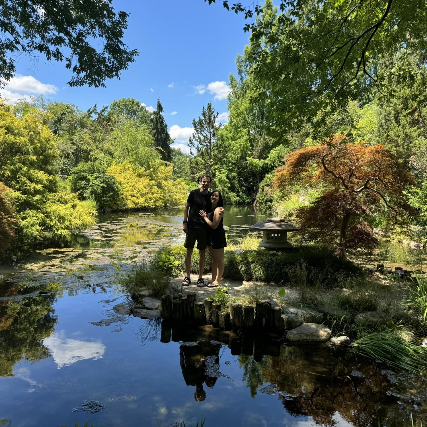 365 days til married in this very garden!