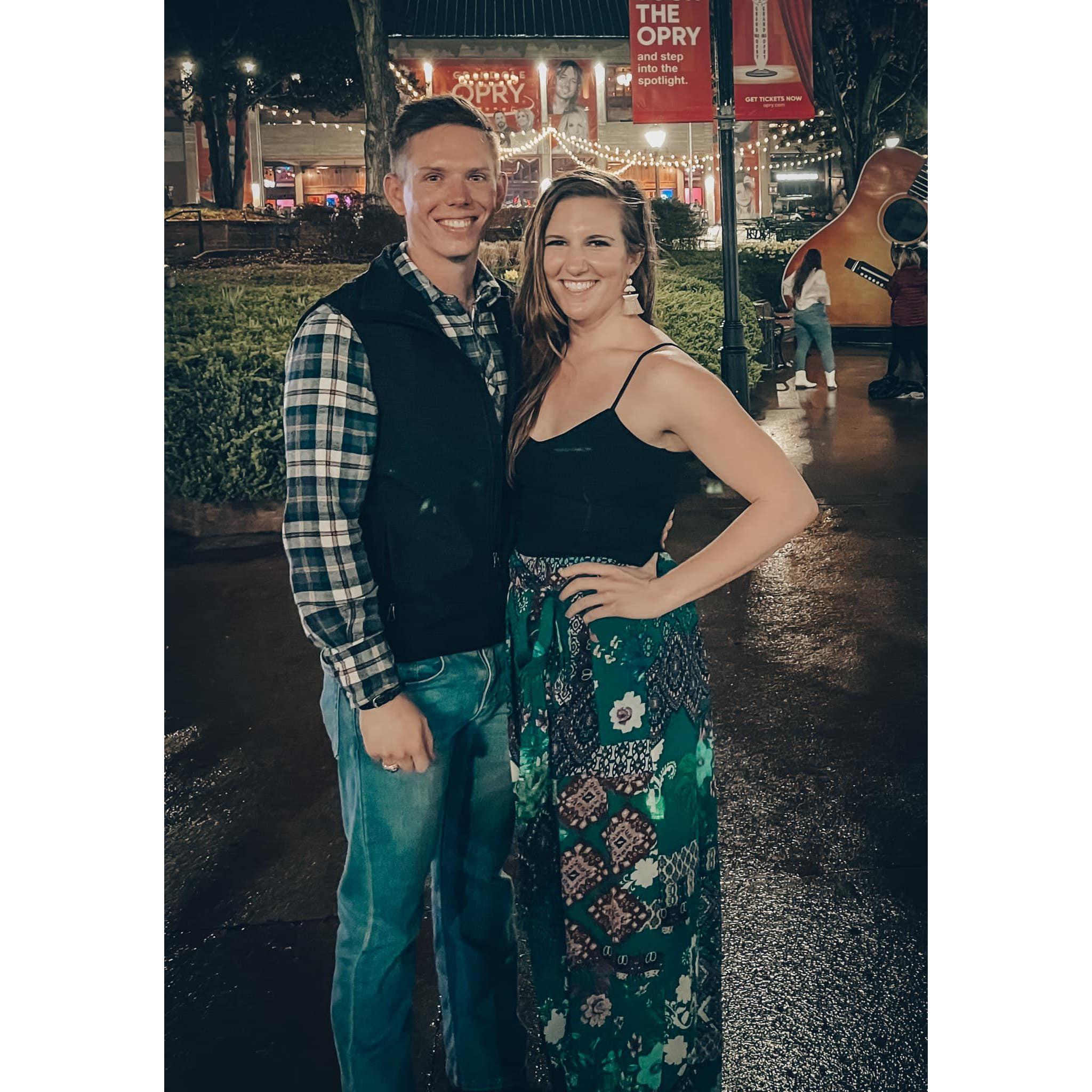 A year later in the same spot where we had our first date