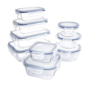 1790 - 18 Piece Glass Food Storage Container Set - BPA Free - Use for Home, Kitchen and Restaurant - Snap On Lids Keep Food Fresh with Airtight Seal Safe for Dishwasher