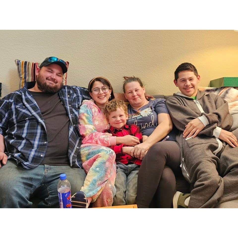 the family at Christmas time