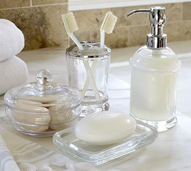 Classic Glass Countertop Bath Accessories