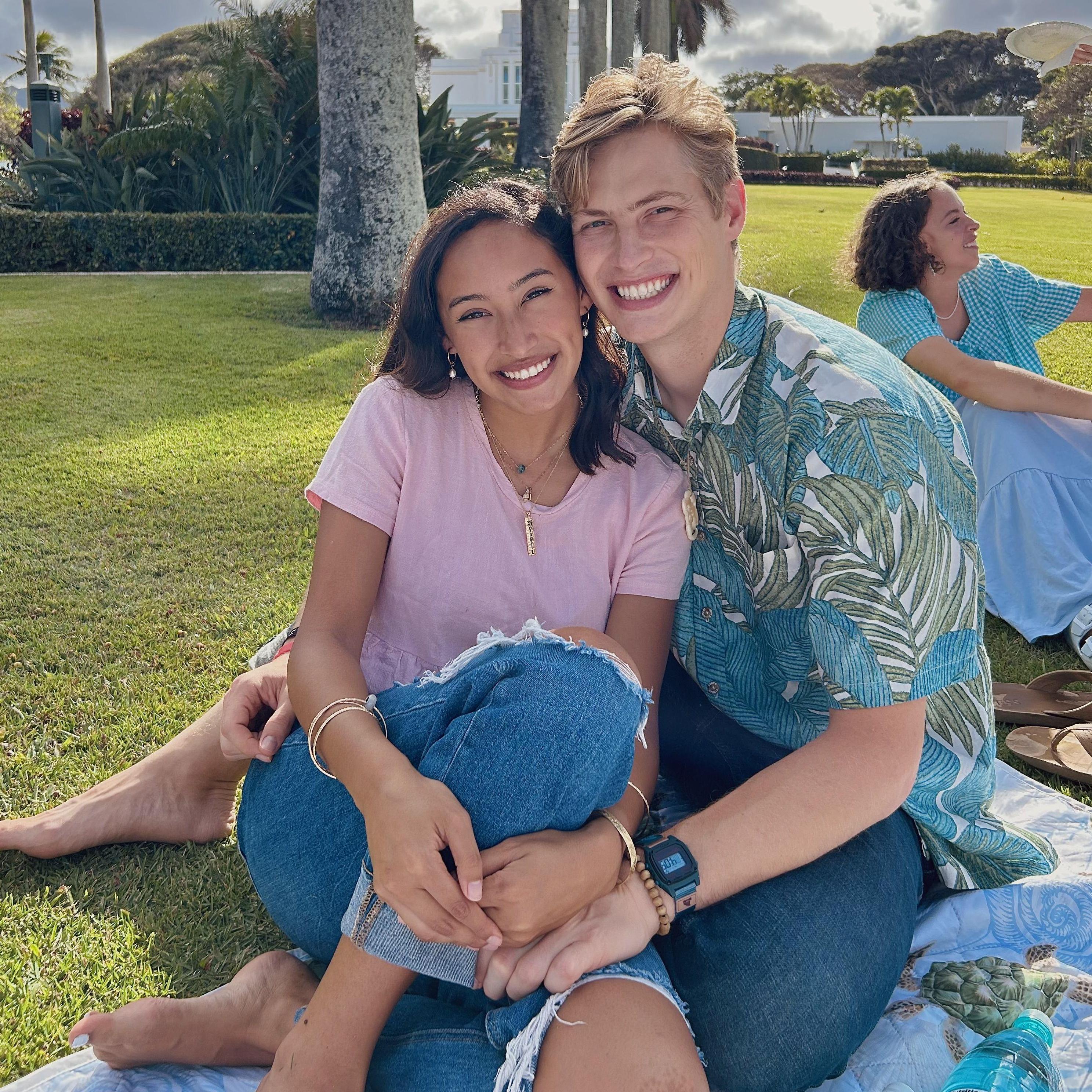 Easter picnic at the temple