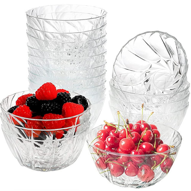 WUWEOT 18 Pack Glass Prep Bowl, 4.5 inch Clear Salad Bowl, 10oz Mini Mixing Serving Bowls for Kitchen Prep, Dessert, Dips, Candy Dishes