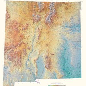New Mexico Fine Art Print Map - medium