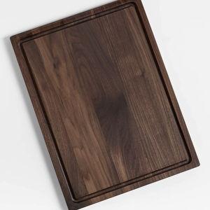 Crate & Barrel Reversible Walnut Wood Cutting Board