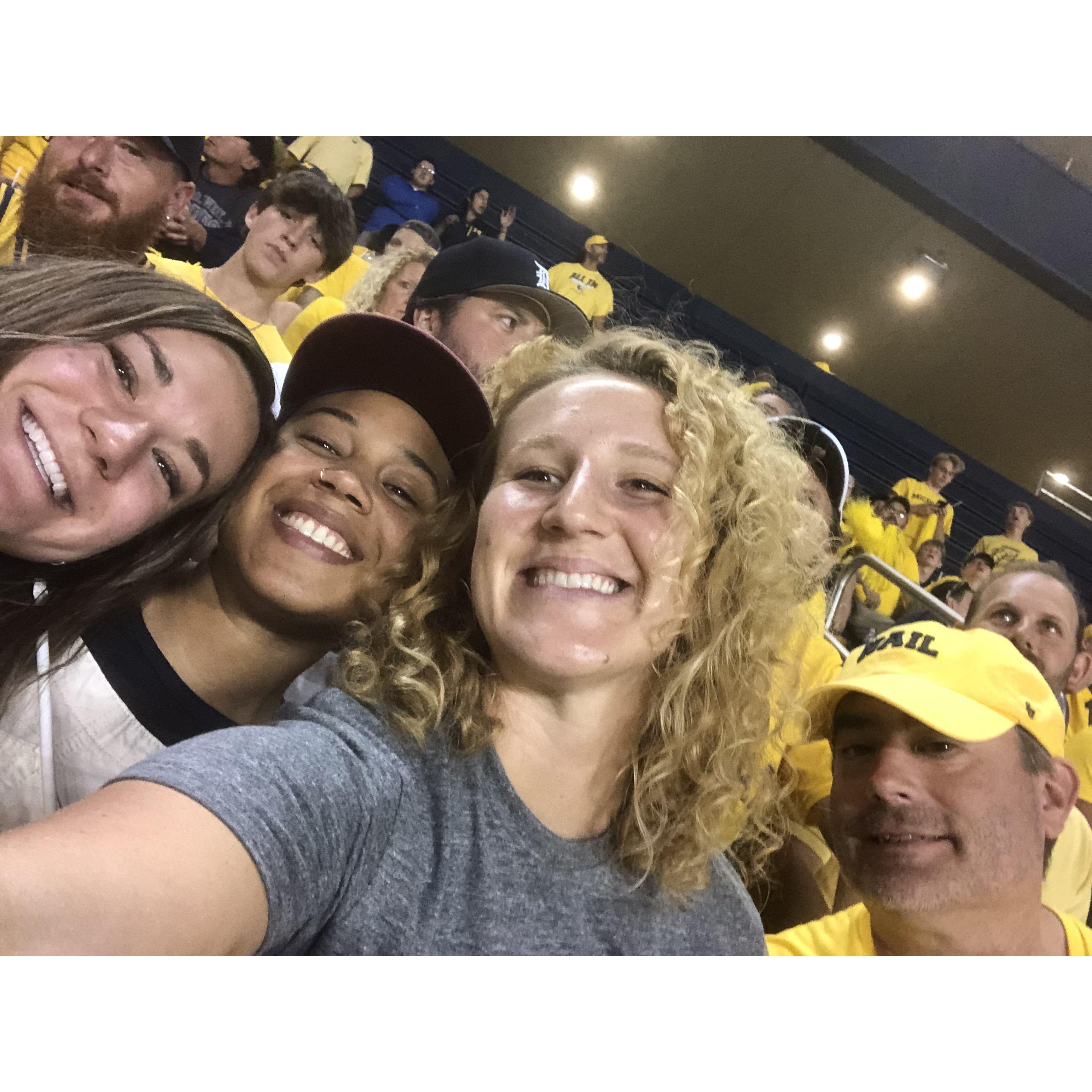 Uncle Jon generously shared his season tickets with us and Jess. Go Blue!