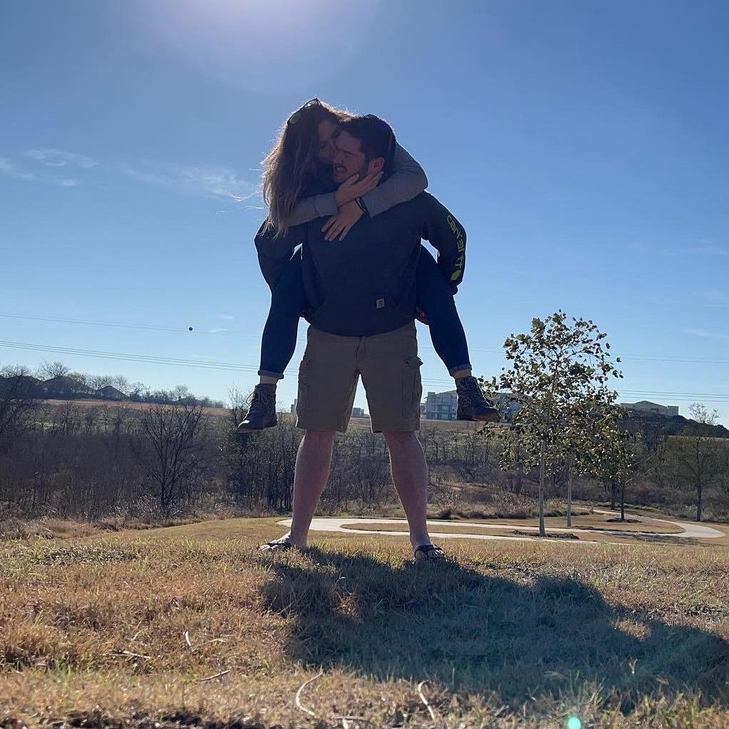 Hiking through Texas.