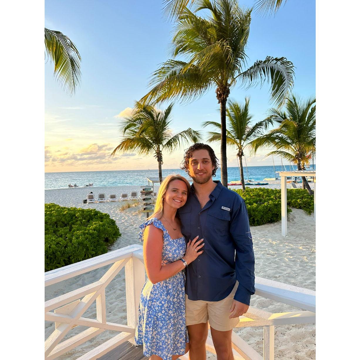 Elyce and Harrison at Sharkies in Turks and Caicos March 2024