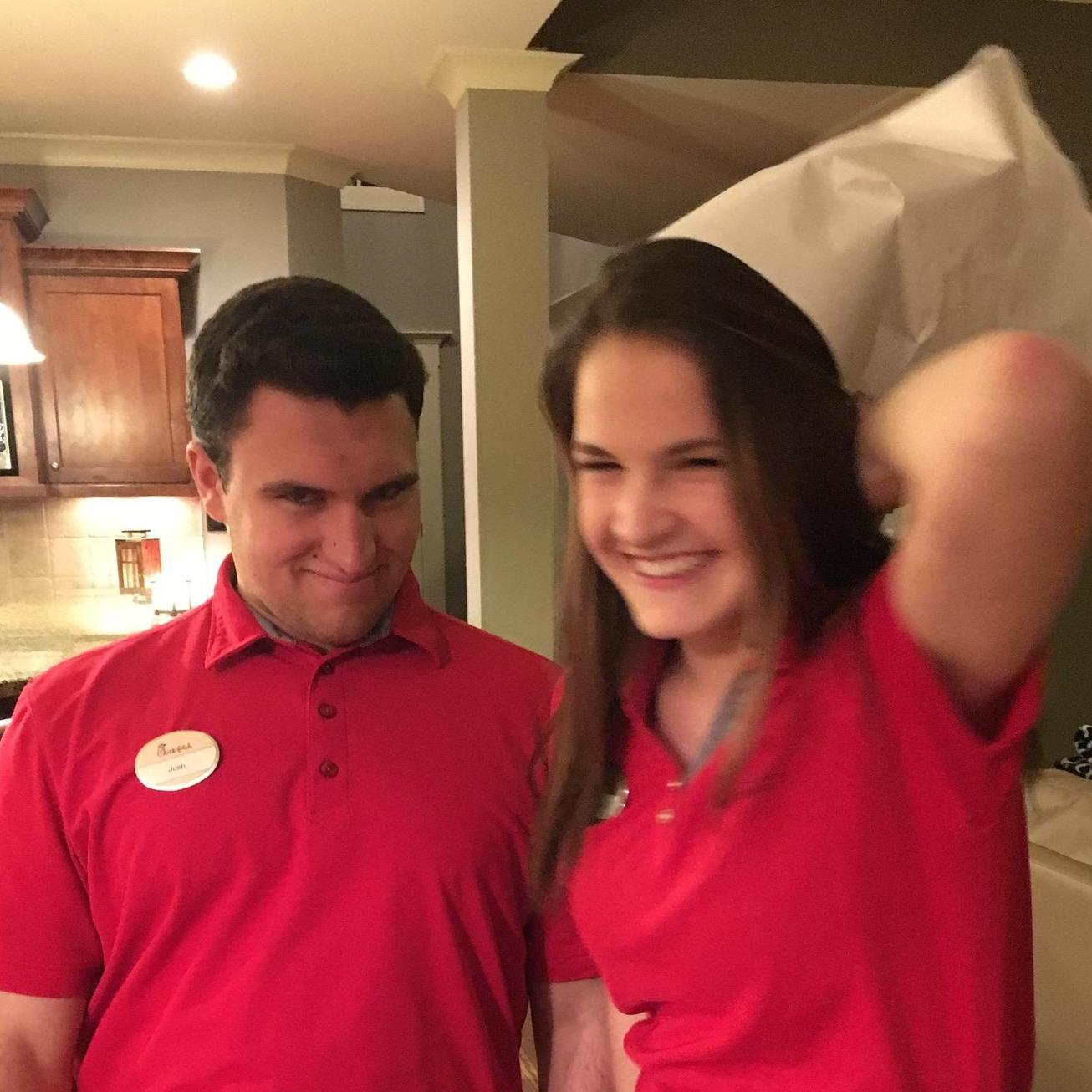 we both worked at Chick-fil-a together for a hot minute.
