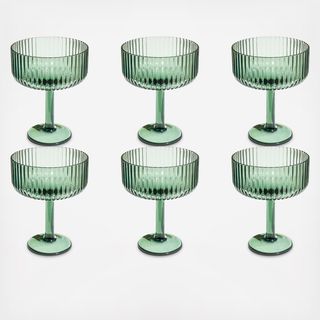 Mesa Acrylic Coupe Glass, Set of 6