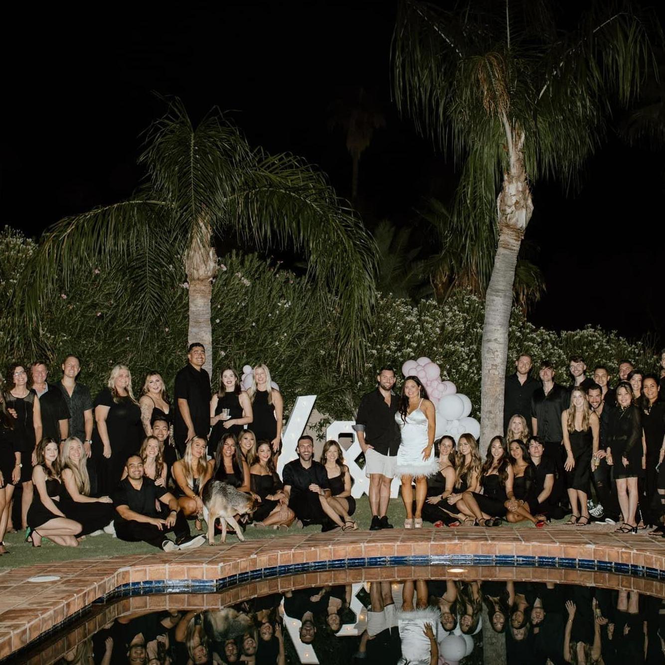 Friends & family in AZ at our engagement party!