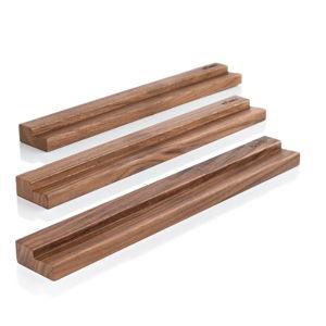 Vinyl Record Shelf - Pack of 3 Display Ledges (Walnut)