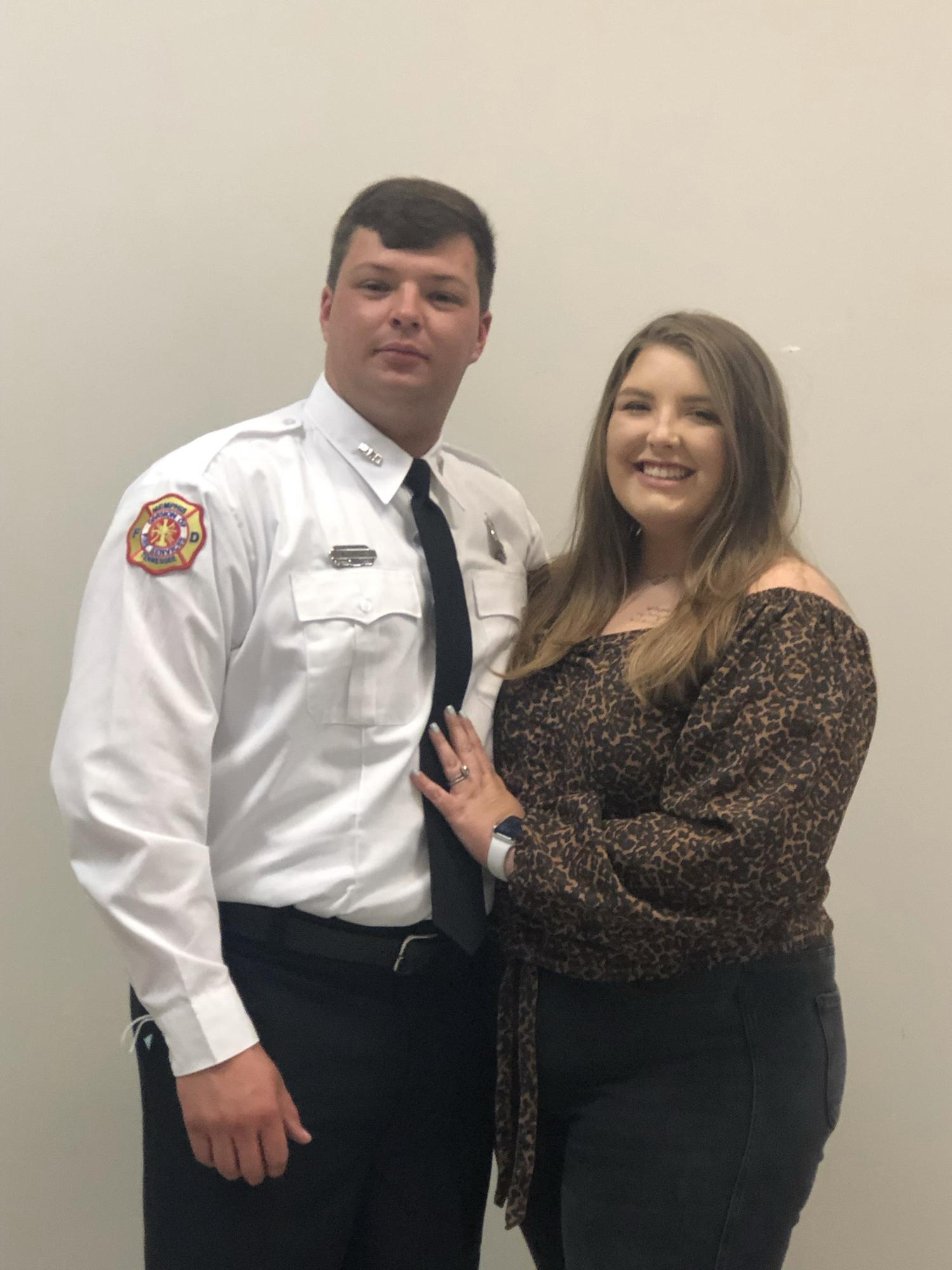 Blake graduating fire academy