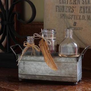 Rectangular Galvanized Box With Handles