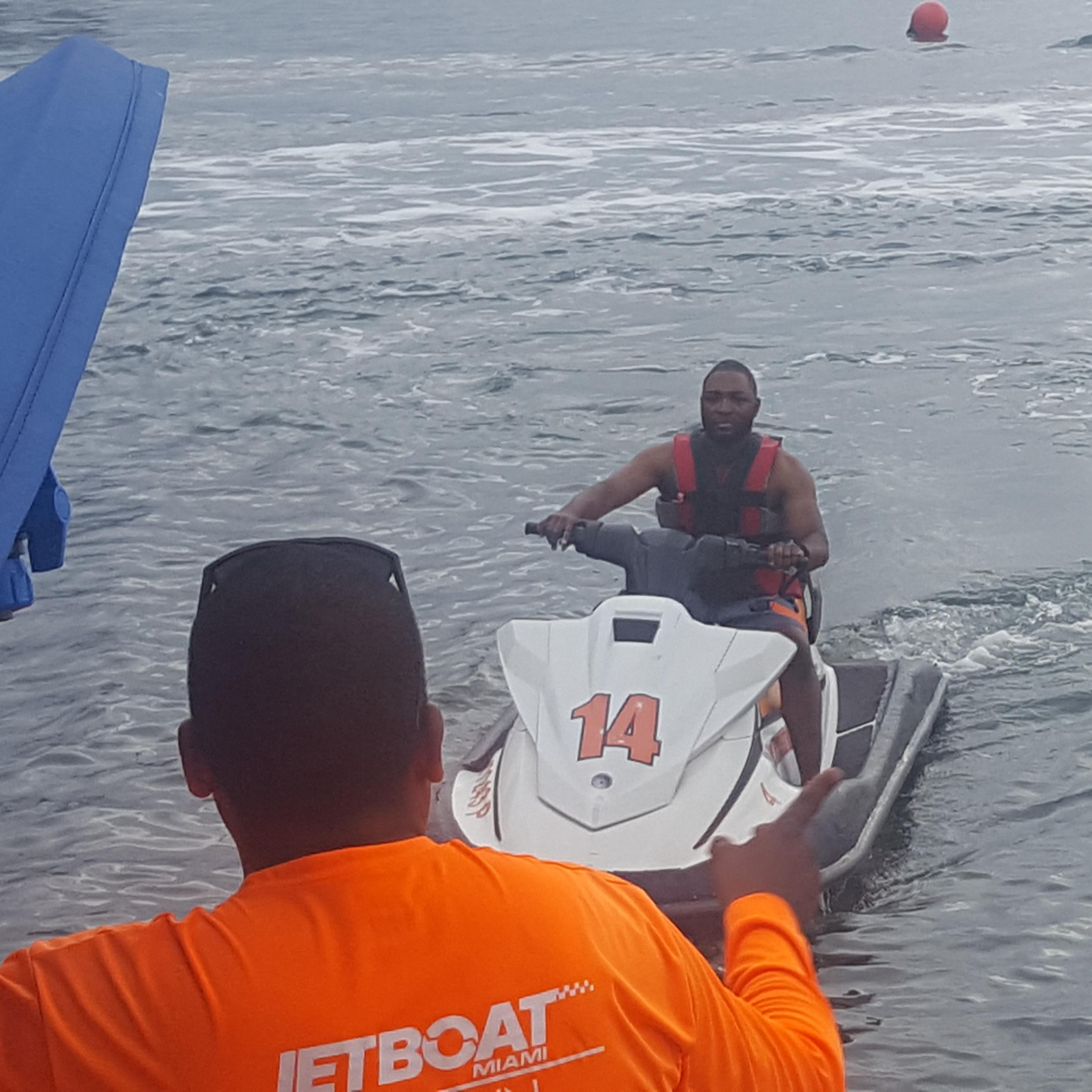 Jet Ski in Miami! Don't ask him about the banana boat *sshhh*