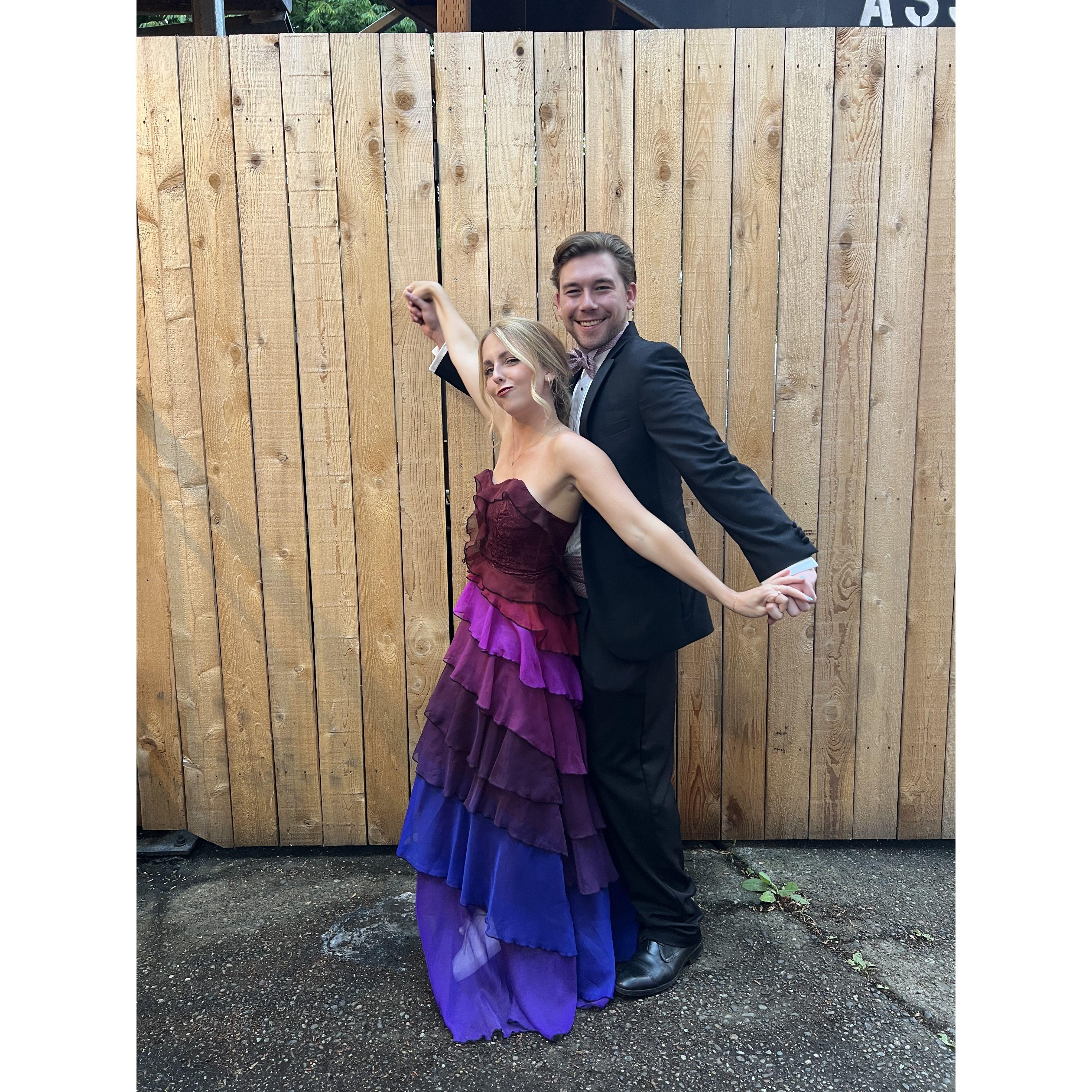 ...Outside of fake prom!