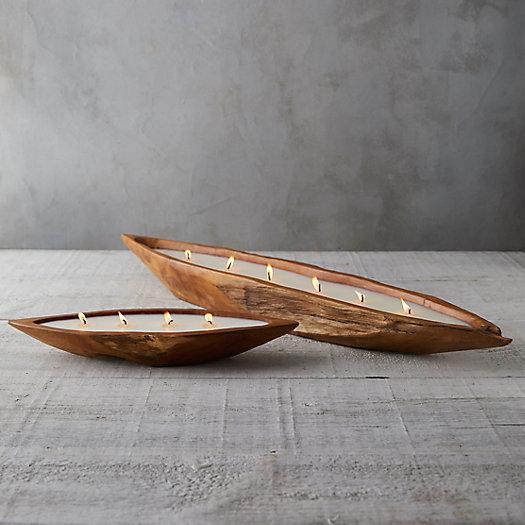 Teak Boat Citronella Candle - Large