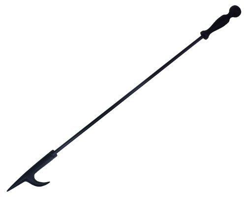 Rocky Mountain Goods Long Fireplace Poker - Rust Resistant Black Finish - Heavy Duty Wrought Iron Steel - Decorative Look and Finish - Multi use tip - Indoor and Outdoor use (1)