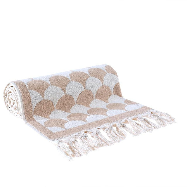 sea me at home 100% Turkish Cotton Bath, Beach, and Pool Towel with Unique Design - 31x62 Inches (Calm Sands)