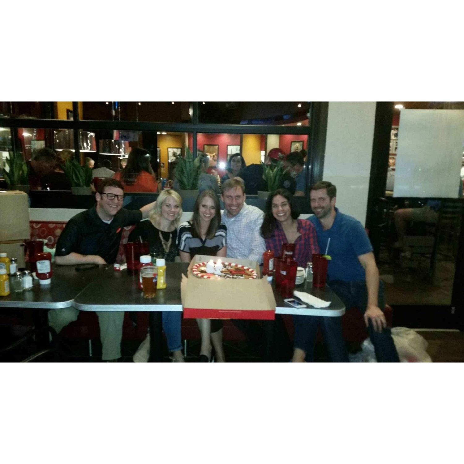Celebrating Kate's birthday with friends