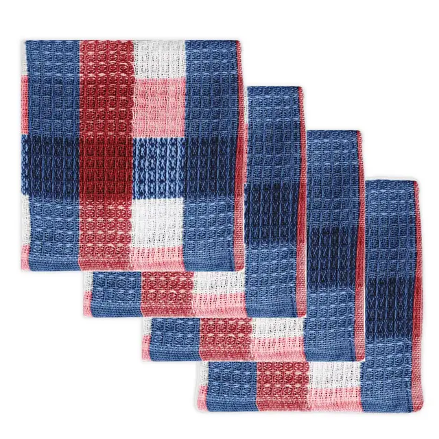 MU Kitchen™ Buffalo Check Nana's Dish Cloths in Red/White/Blue (Set of 4)
