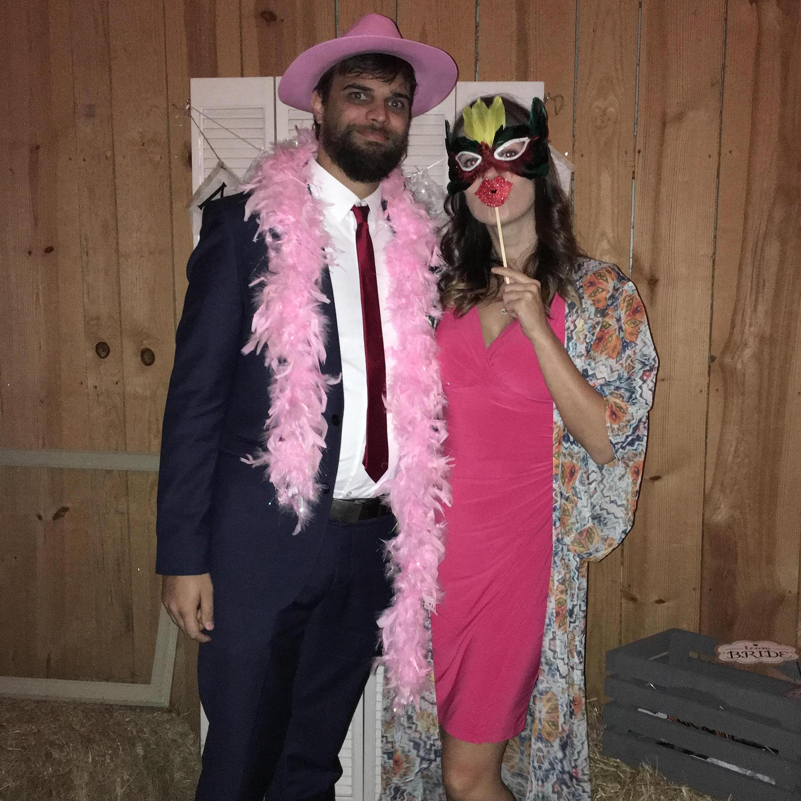 Enjoying our friends wedding