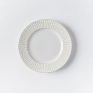 Textured Salad Plate, Set of 4, White Lines